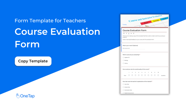 Course Evaluation Form Template