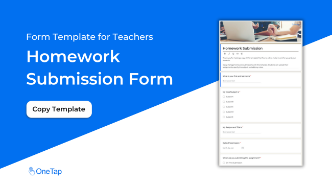 Homework Submission Form Template