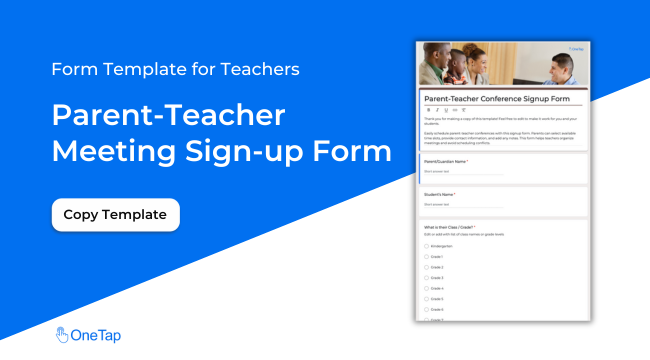 Parent-Teacher Meeting Sign-up Form Template