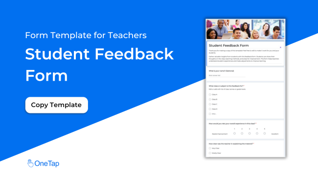 Student Feedback Form Template