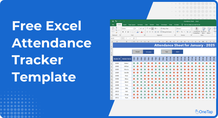 free excel attendance tracker template