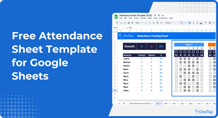 free google sheets attendance template