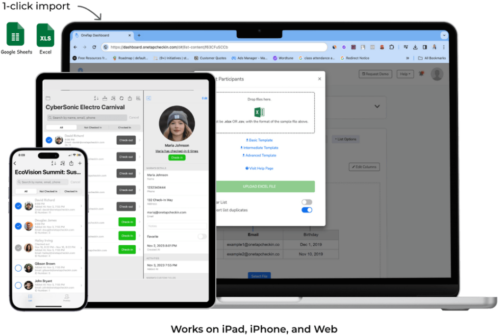 OneTap Attendance and Check-in App