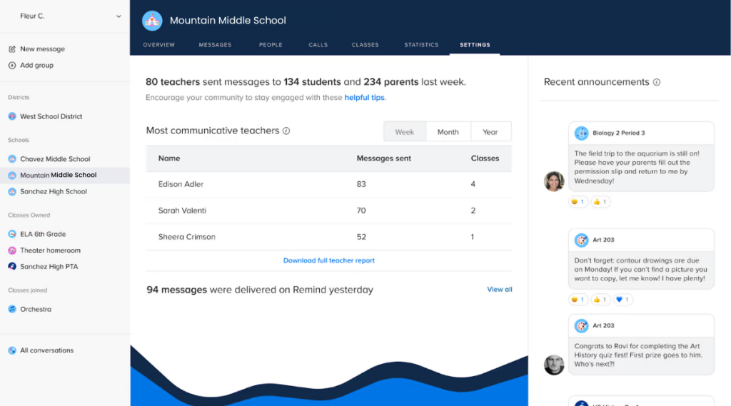 remind education app for schools